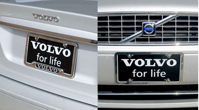 2011 Volvo S40 Number plate, frame